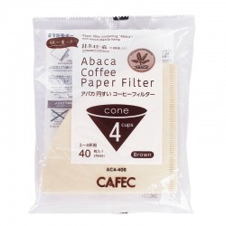 Filtro Papel Cafec Abaca sin blanquear 2 - 4 tazas (40 unidades)